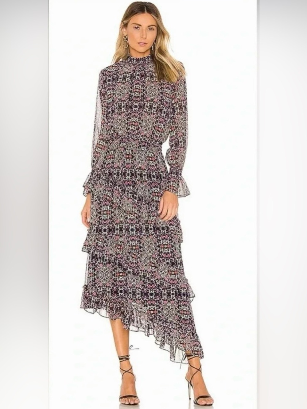 MISA Los Angeles Rania Ruffle Midi Dress - Picture 9 of 9